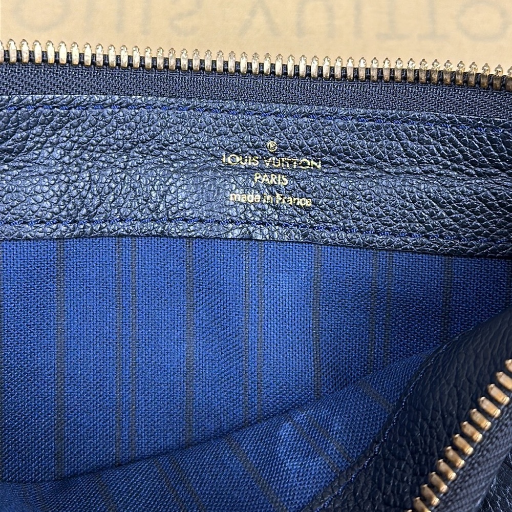 Louis Vuitton Bleu Infini Monogram Empreinte Leather Petillante Clutch - Picture 10 of 15